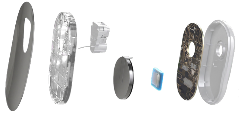 Diagrama explodido do hardware Avizo Pulse